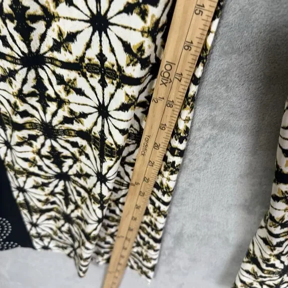 NWT Soft Surroundings Women XL Pants Canna Black Yellow Beachy Flowy Wide Leg